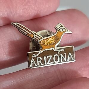 Vintage Mafco roadrunner brooch pin enamel Arizona collectible euc estate vtg